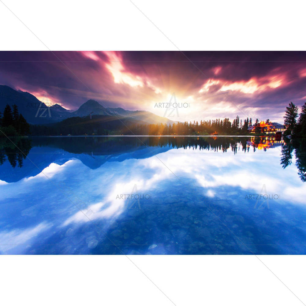 Mountain Lake In National Park High Tatra, Slovakia D2 — Botanical custom art by ArtzFolio