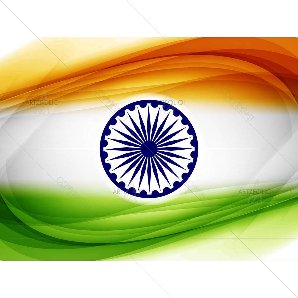 Indian Flag Design D2 — Devotional custom art by ArtzFolio