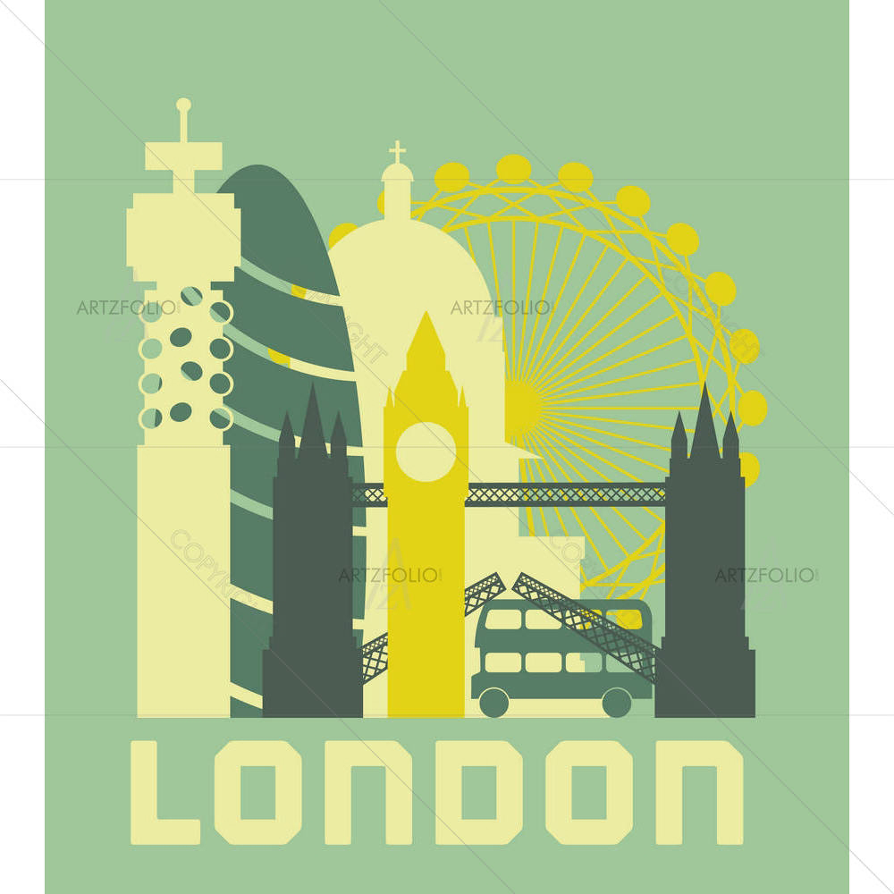 London Symbols & Landmarks D3 — custom-size art design 5002632
