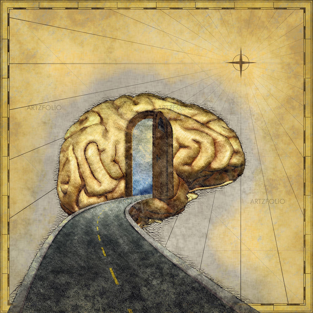 Road Map To The Brain — custom-size art design 5002645