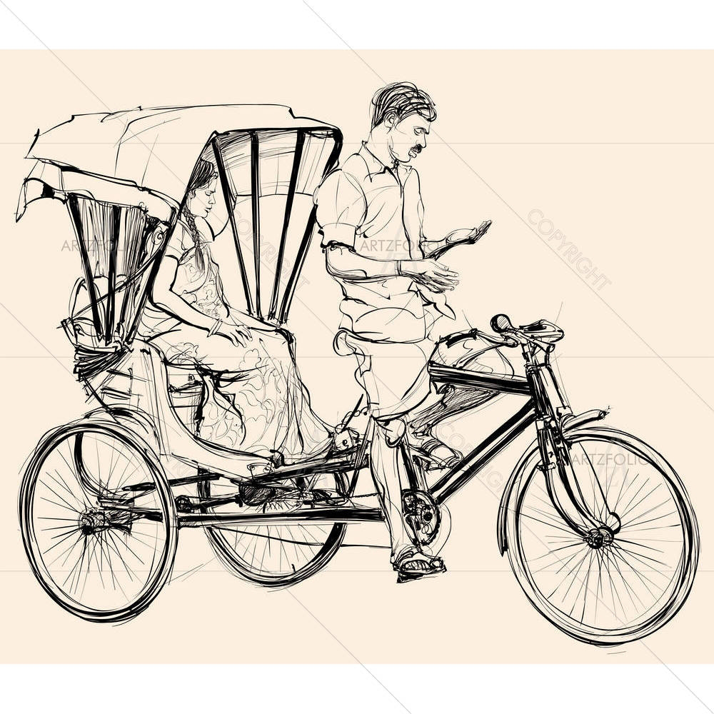 Indian Rickshaw — custom-size art design 5002670