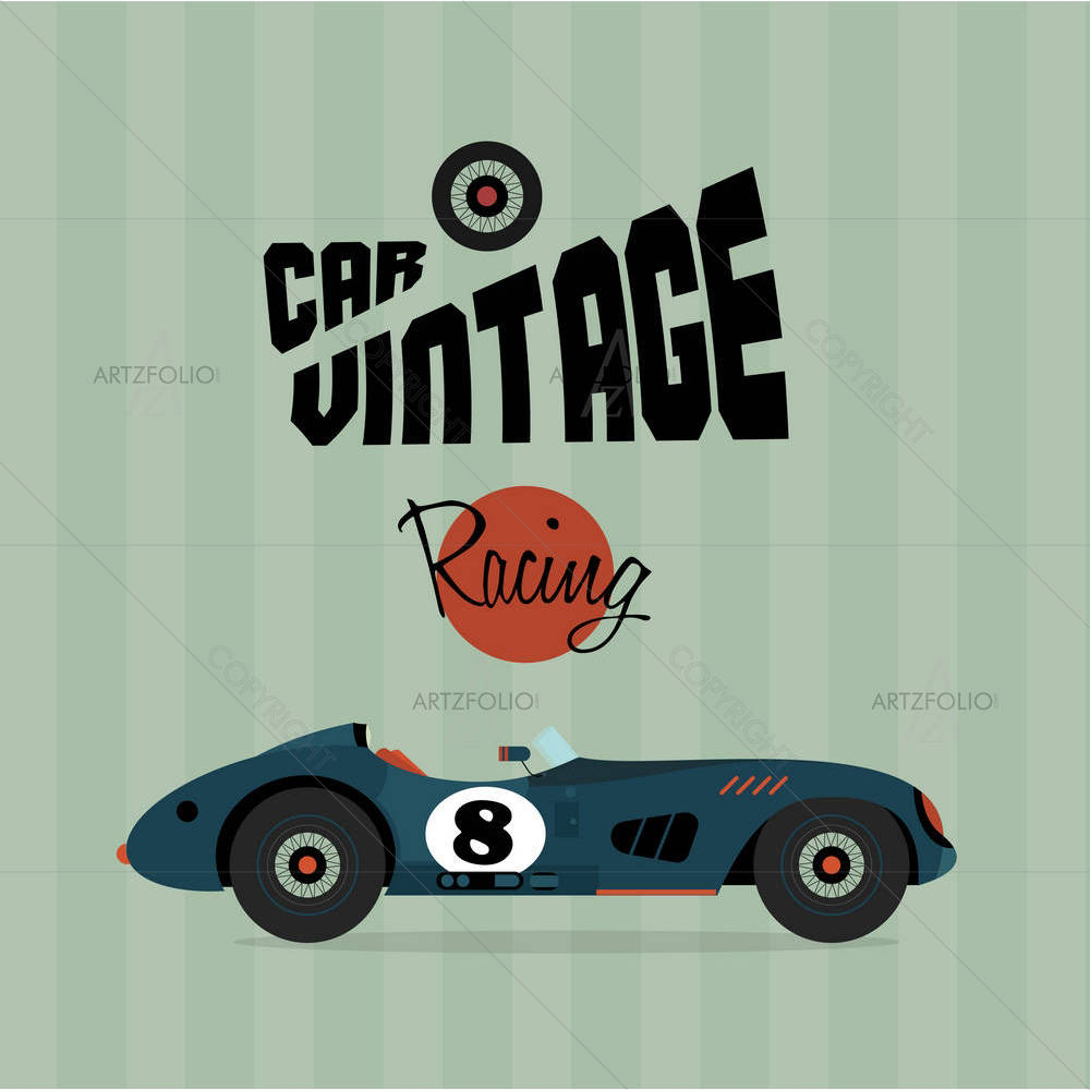 Vintage Car D11 — custom-size art design 5002702