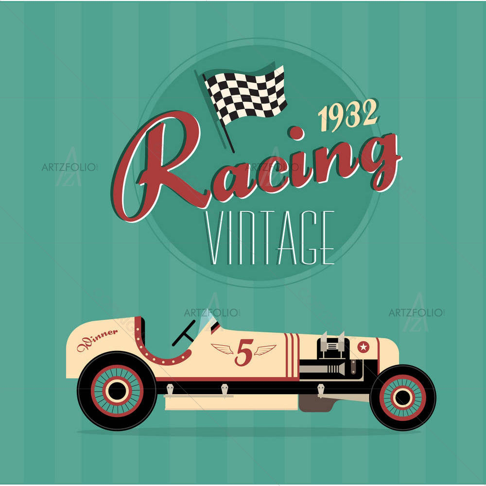 Vintage Car D12 — custom-size art design 5002703