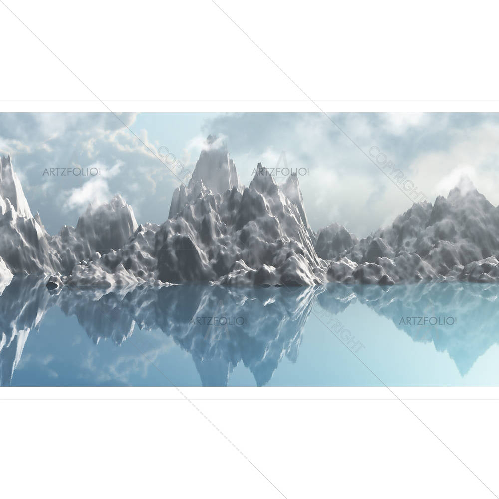 Mountain Range Of Ice — custom-size art design 5002719