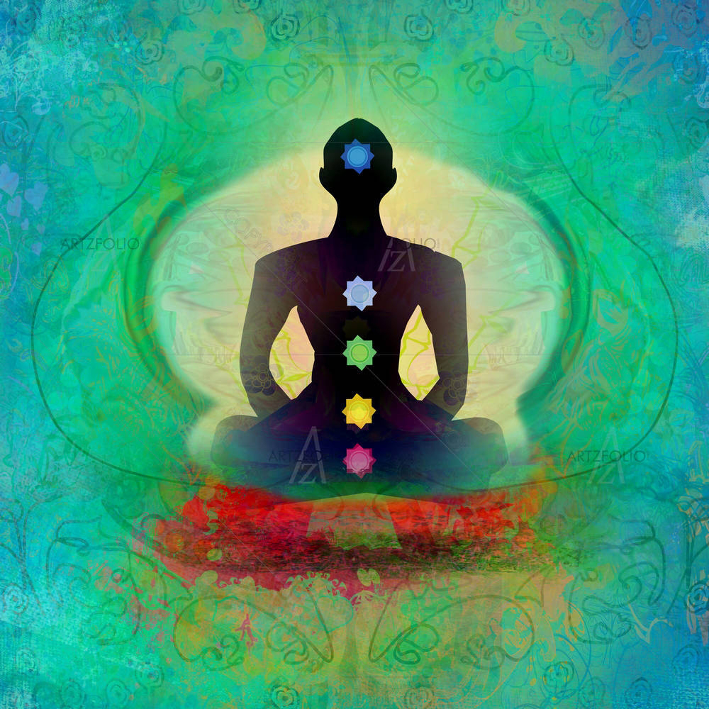 Yoga Lotus Pose D5 — custom-size art design 5002726