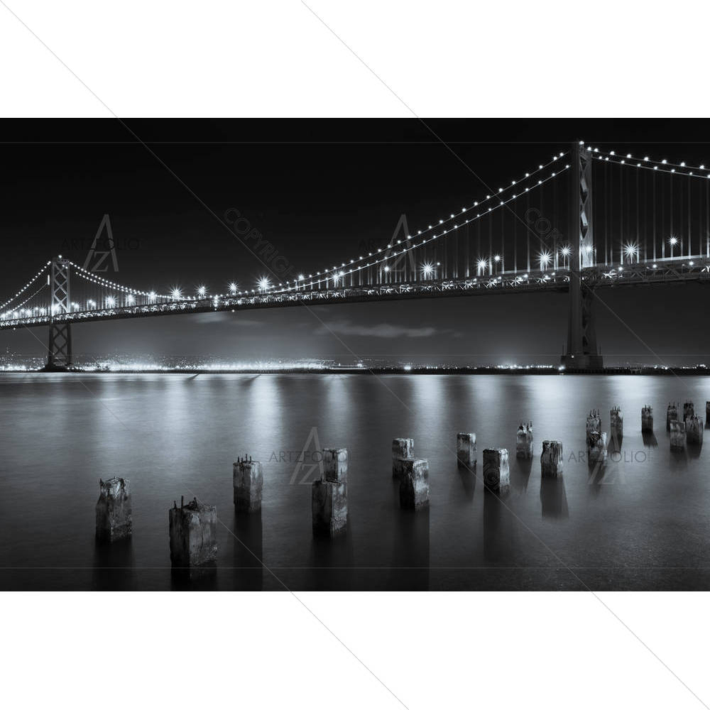 San Francisco Bay Bridge at Night, USA — custom-size art design 5002729