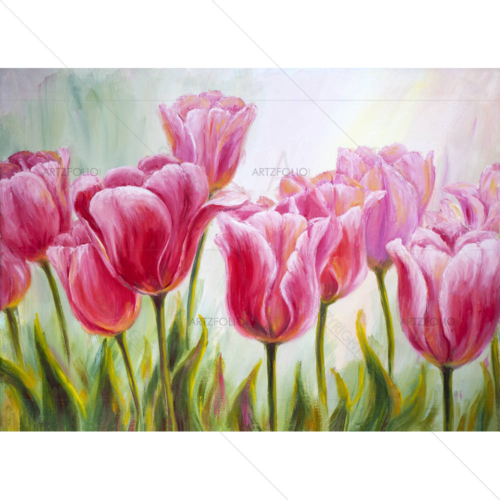 Tulips Artwork — custom-size art design 5002738