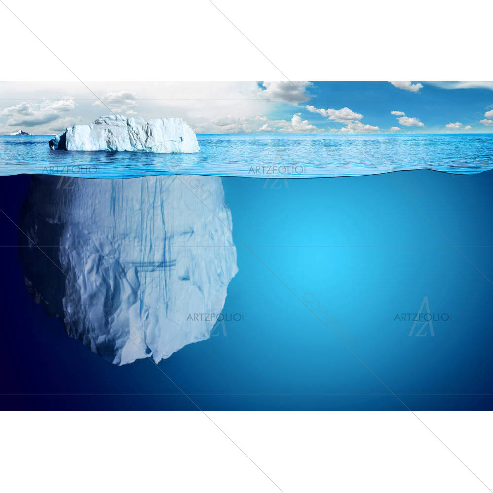 Underwater View Of Iceberg — Animals custom art by ArtzFolio