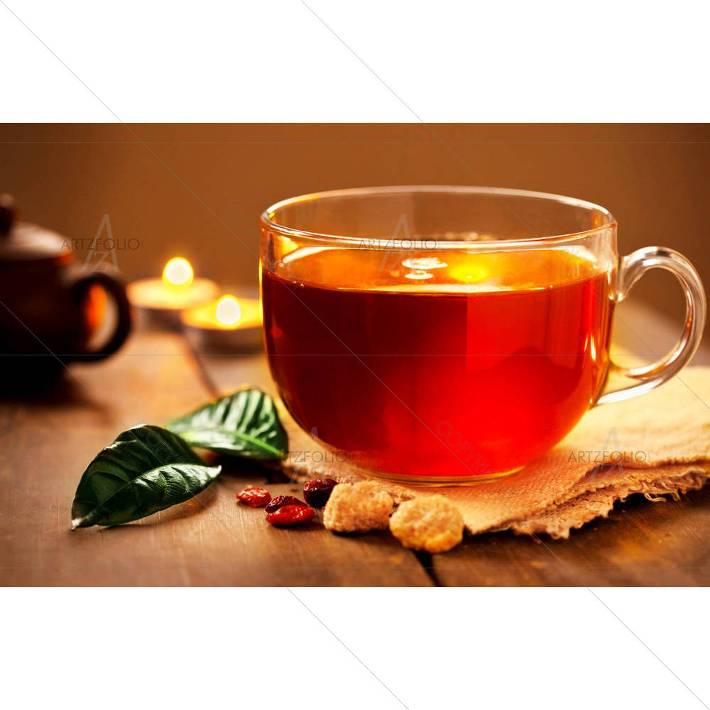 Evening Tea With Candles — custom-size art design 5002758