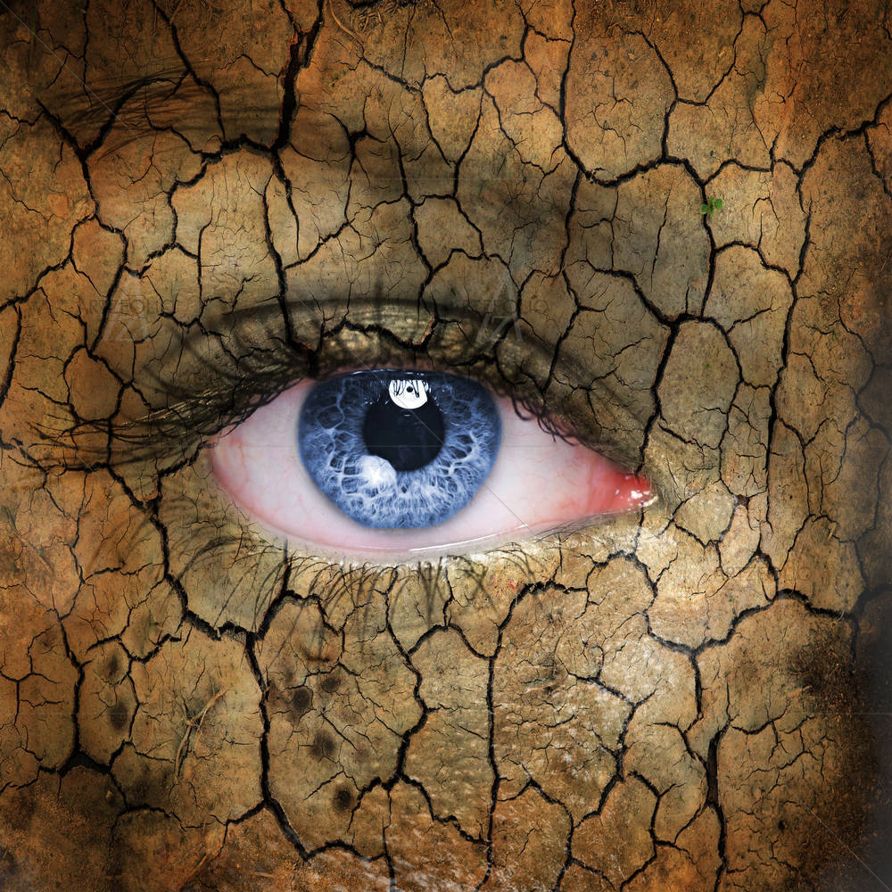 Cracked Earth Pattern On Human Face — Patterns custom art by ArtzFolio