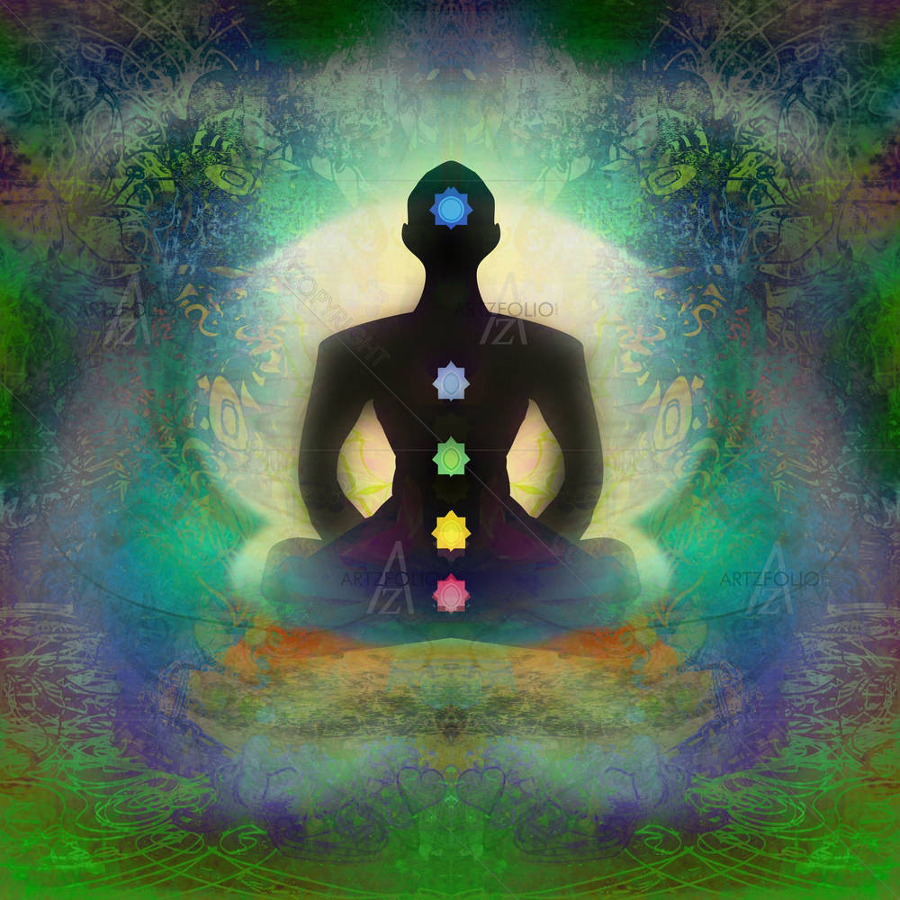 Yoga Lotus Pose D6 — custom-size art design 5002785