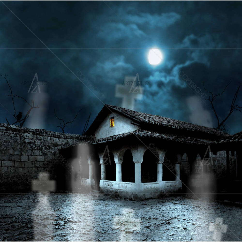 Halloween Night In The Bright Moonlight D1 — custom-size art design 5002786