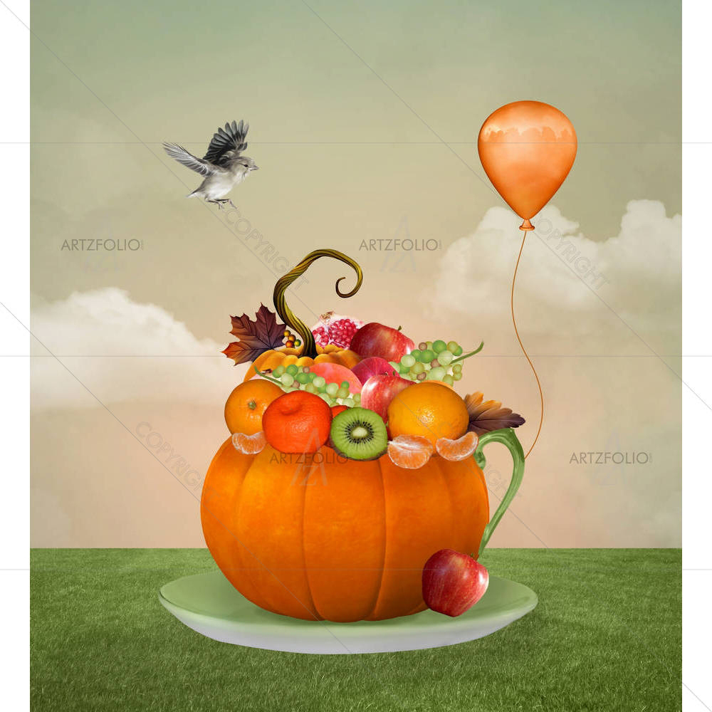 Autumnal Fruits — custom-size art design 5002794