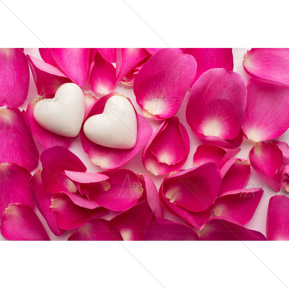 Rose Petals & Hearts Photo — Botanical custom art by ArtzFolio
