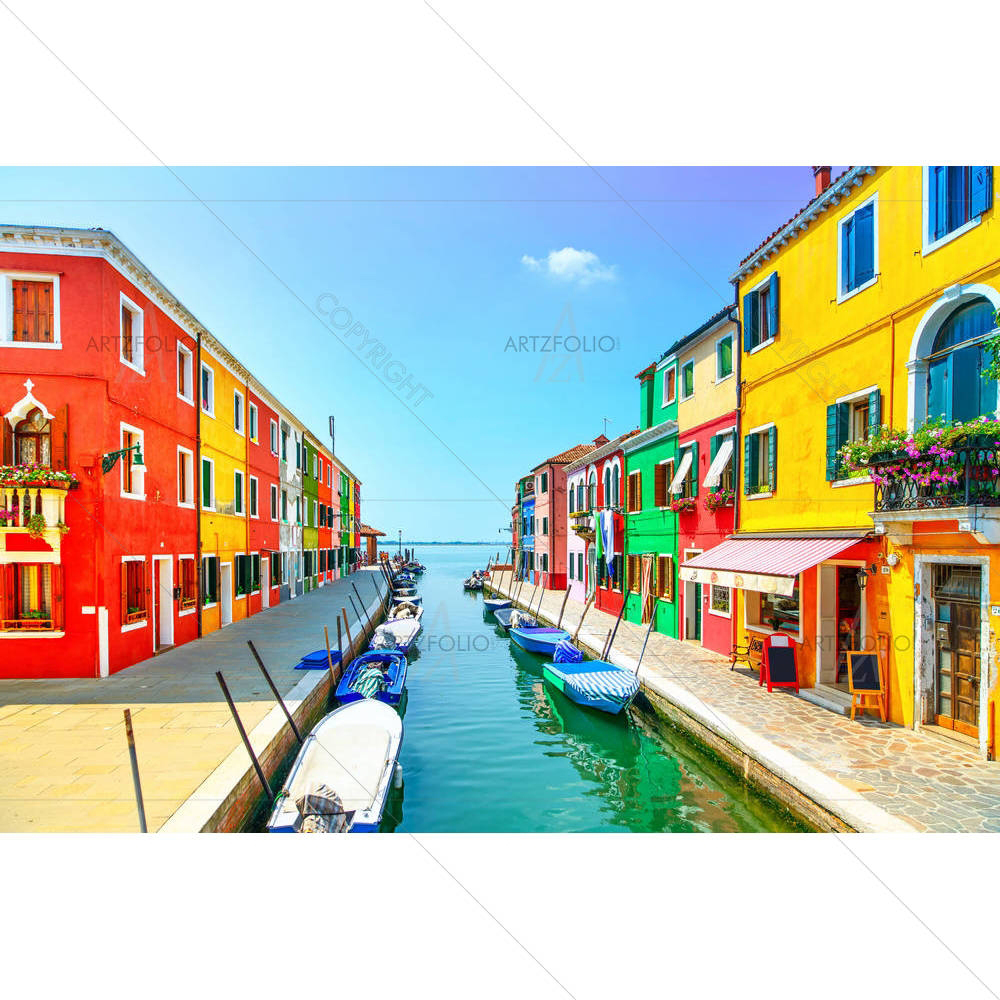 Burano Island Canal Italy — custom-size art design 5002805