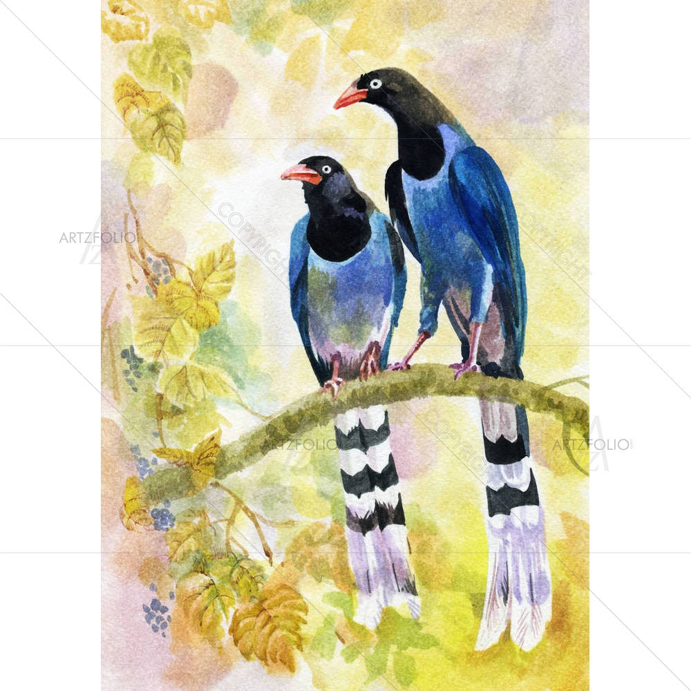Birds Of Spring D3 — custom-size art design 5002858