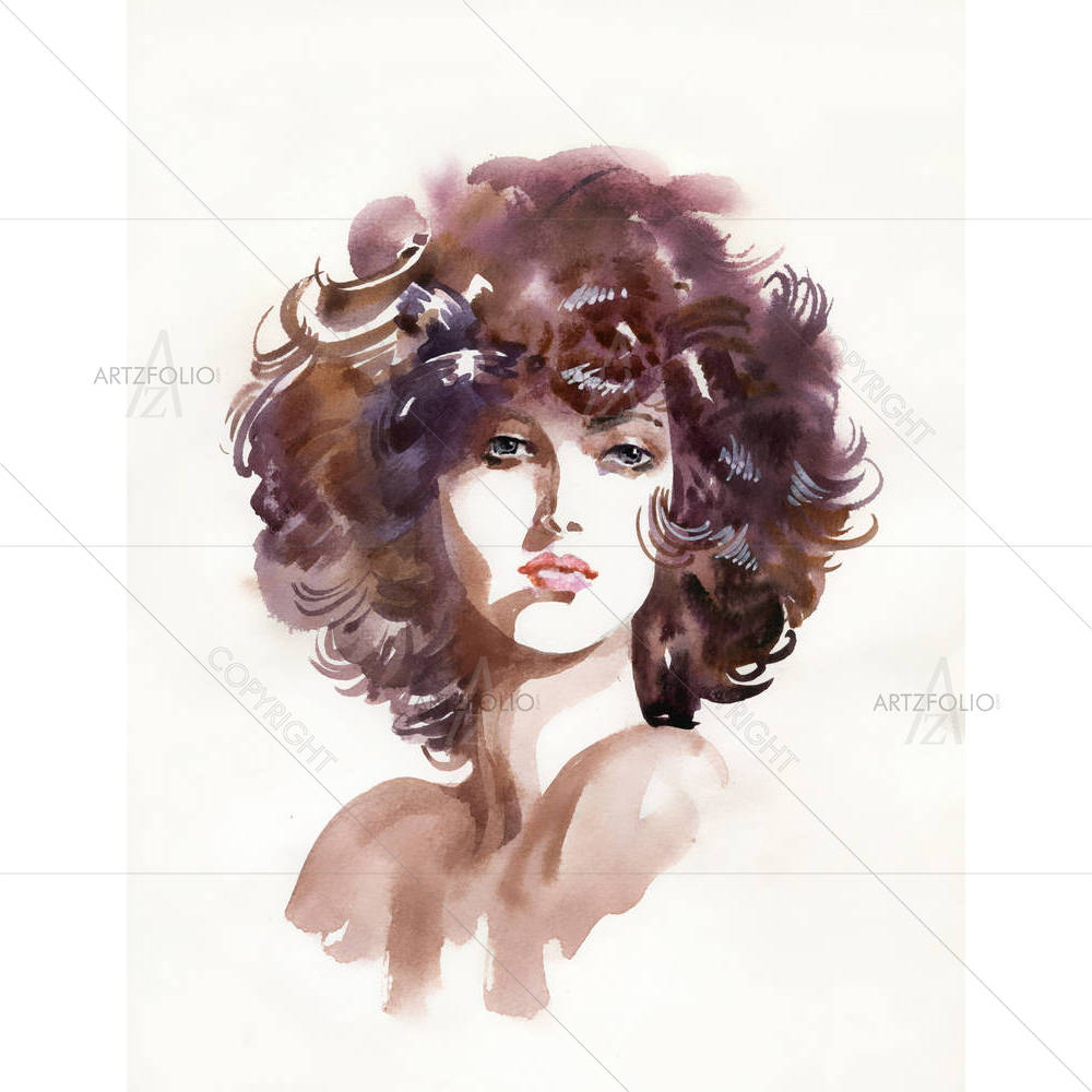 Woman Face D1 — Abstract custom art by ArtzFolio