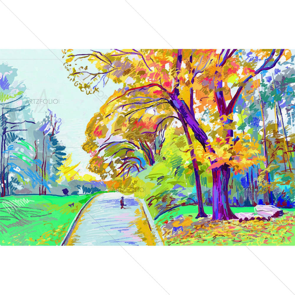 Autumn Landscape D4 — custom-size art design 5002885
