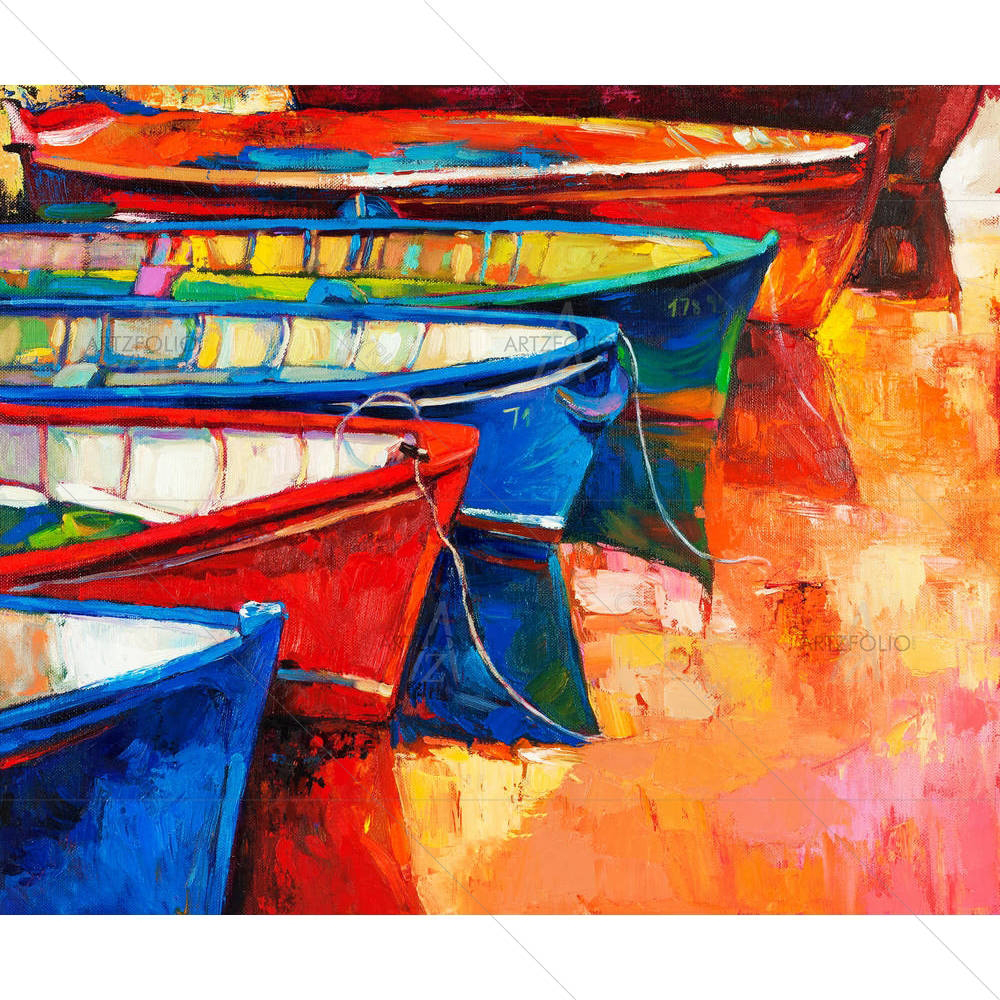 Boats & Jetty D4 — custom-size art design 5002892