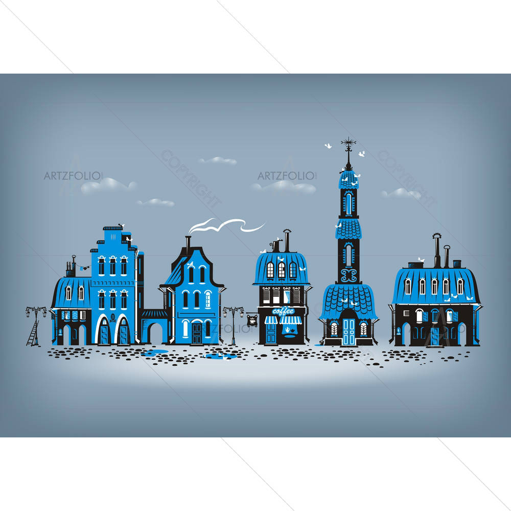 Old City — custom-size art design 5002896