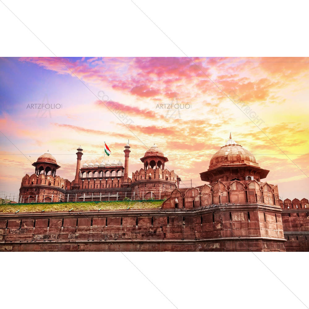 Lahore Gate Of Red Fort Delhi India — custom-size art design 5002912