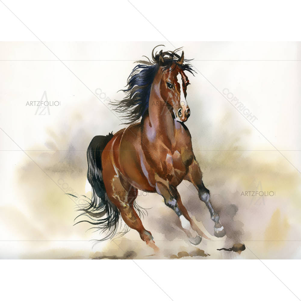 Running Horse D1 — Nature custom art by ArtzFolio