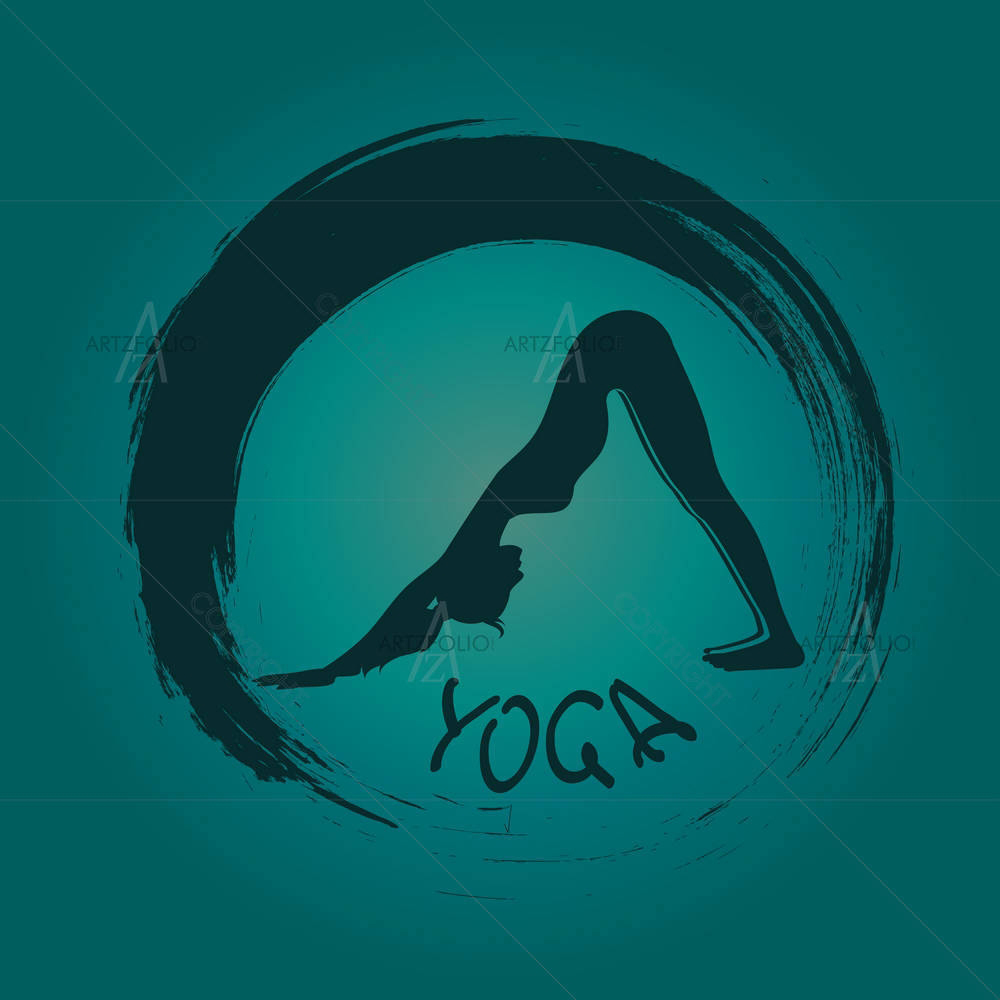 Yoga Label With Zen Symbol D1 — Devotional custom art by ArtzFolio