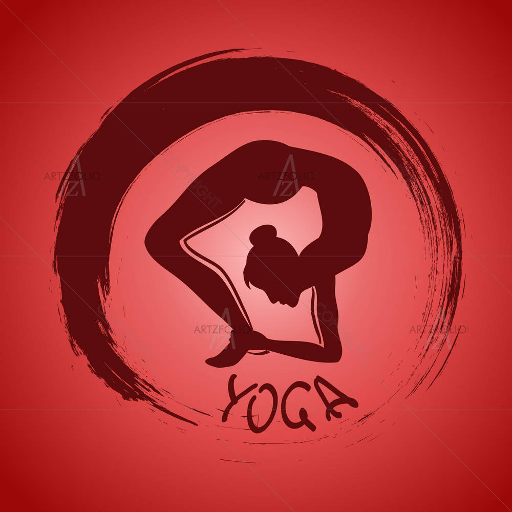 Yoga Label With Zen Symbol D2 — Devotional custom art by ArtzFolio