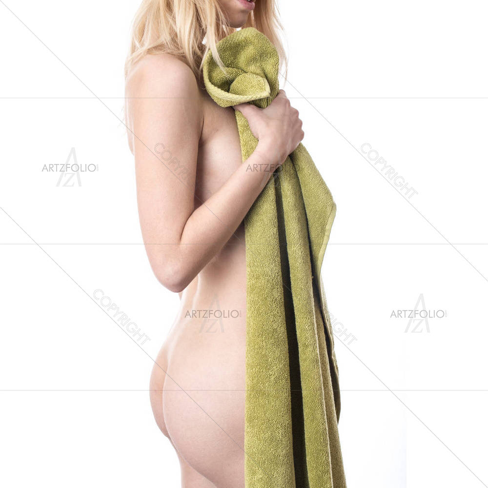 Woman Holding A Towel — custom-size art design 5002925