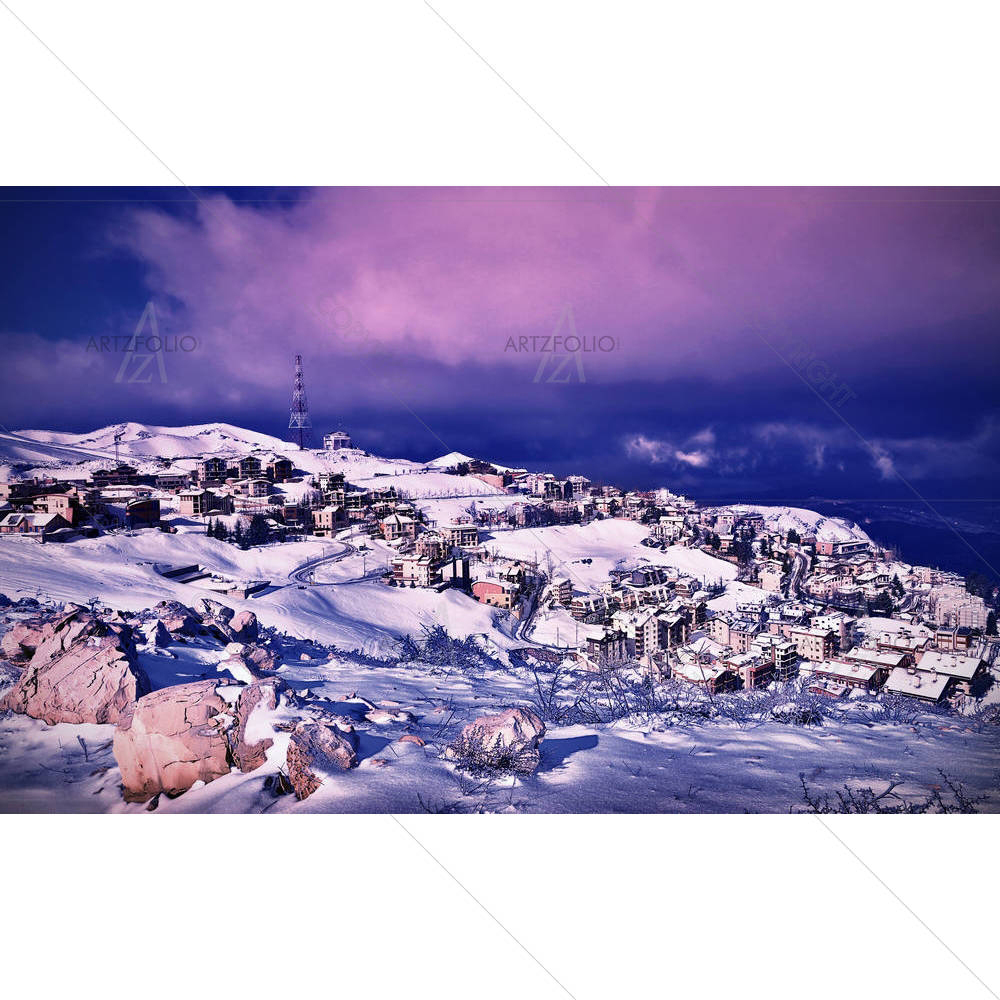 Landscape Of Mountainous Village — Devotional custom art by ArtzFolio