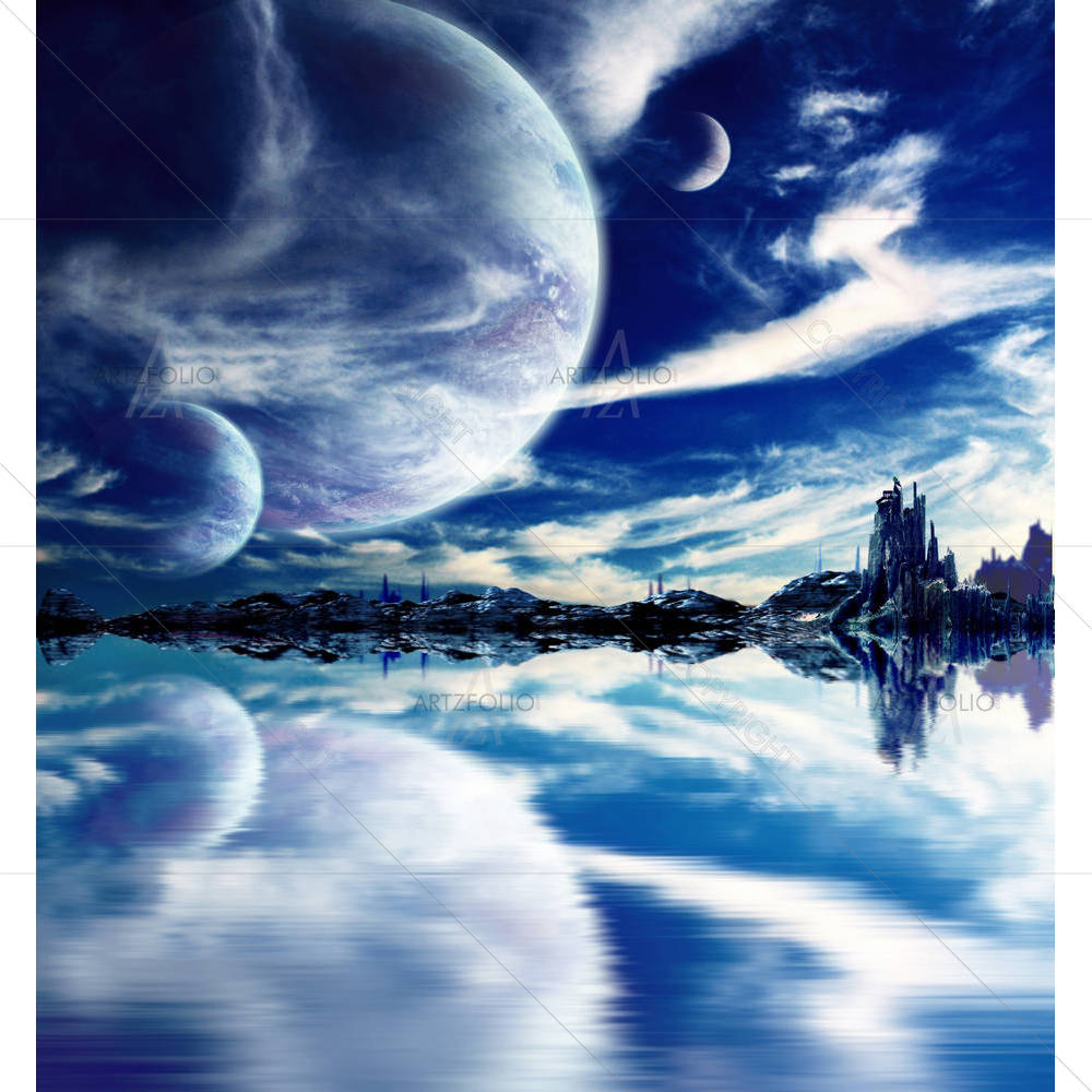Landscape In Fantasy Planet D4 — custom-size art design 5002934