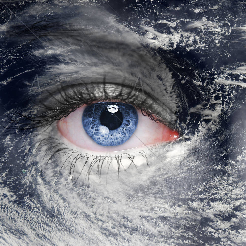 Blue Eye In The Middle Of A Tropical Hurricane D1 — Cities custom art by ArtzFolio