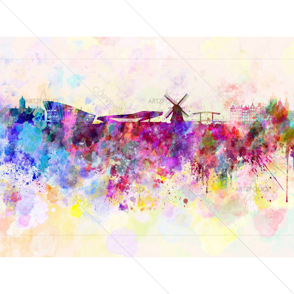 Amsterdam Skyline, Netherlands — Abstract custom art by ArtzFolio
