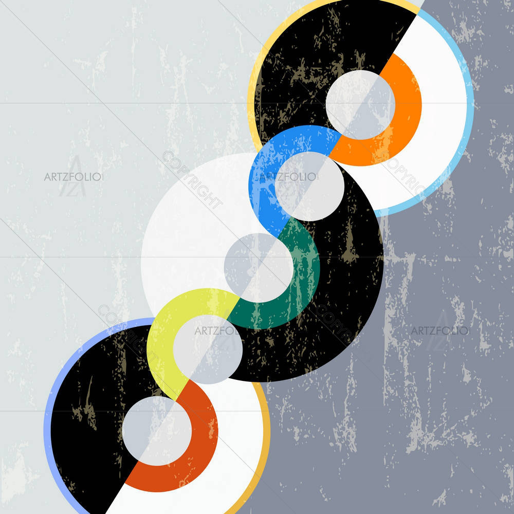 Abstract Vintage Style Circle D4 — custom-size art design 5002984
