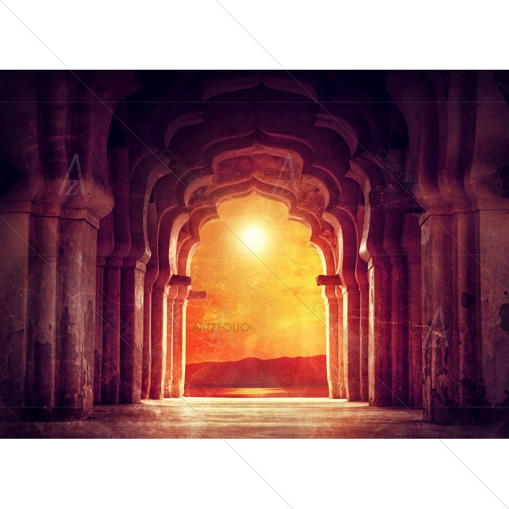 Old Ruined Arch In Ancient Temple — custom-size art design 5002989