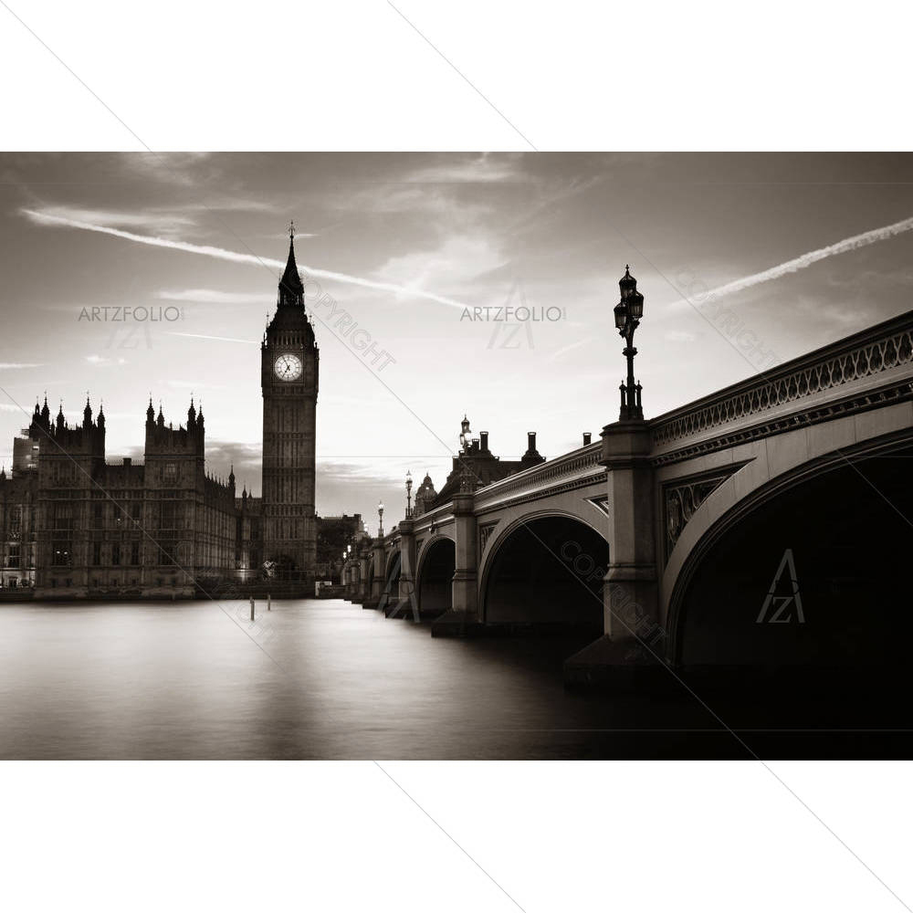Big Ben & House Of Parliament At Dusk In London UK — custom-size art design 5003000