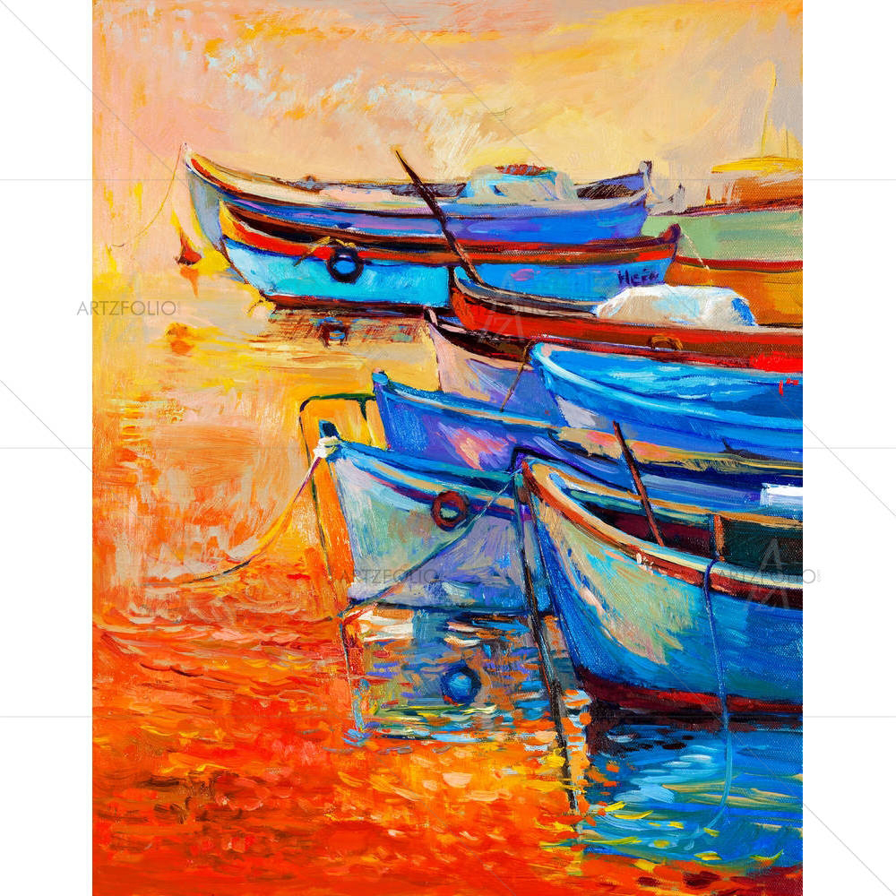 Boats & Jetty D6 — custom-size art design 5003002