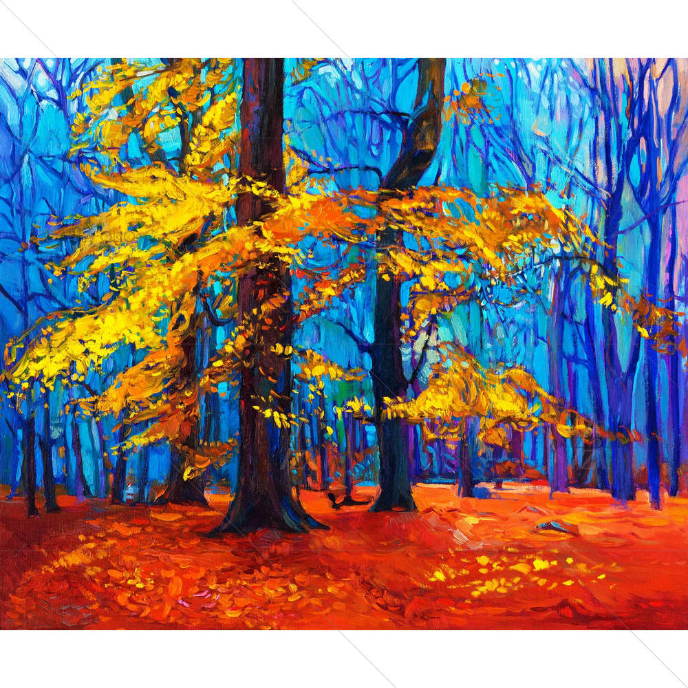 Autumn Tree D1 — Abstract custom art by ArtzFolio