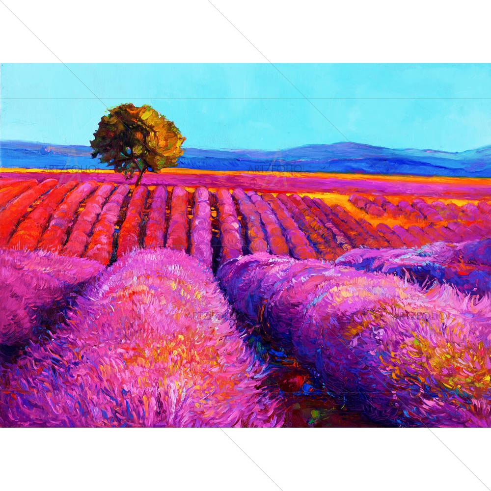 Lavender Fields D4 — custom-size art design 5003005