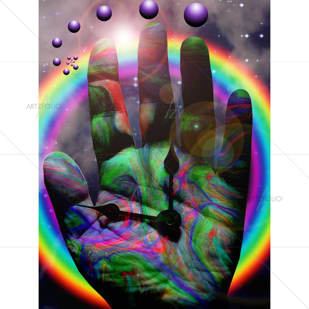 Colorful Hand Of Time — custom-size art design 5003011