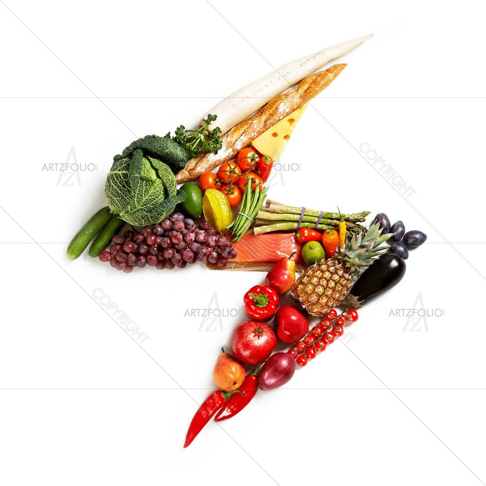 Photo of Different Fruits & Vegetables — custom-size art design 5003014
