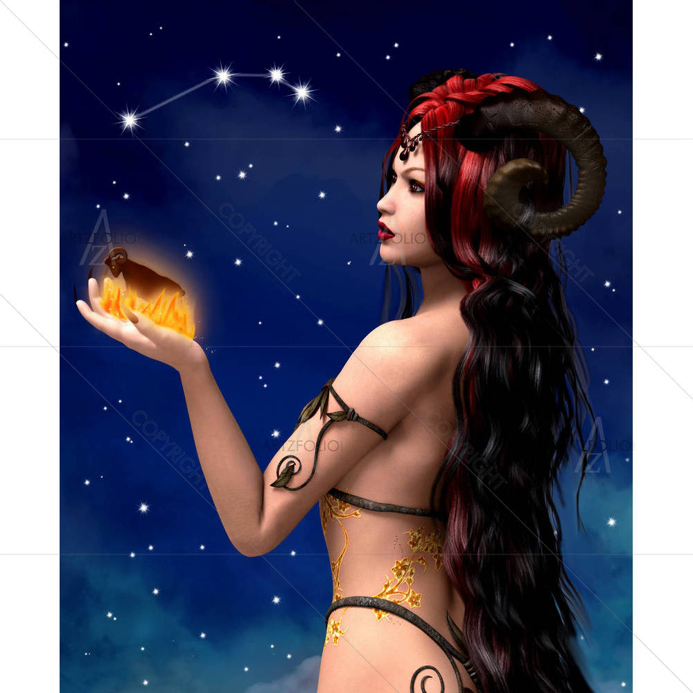 Zodiac Series Aries D1 — custom-size art design 5003043