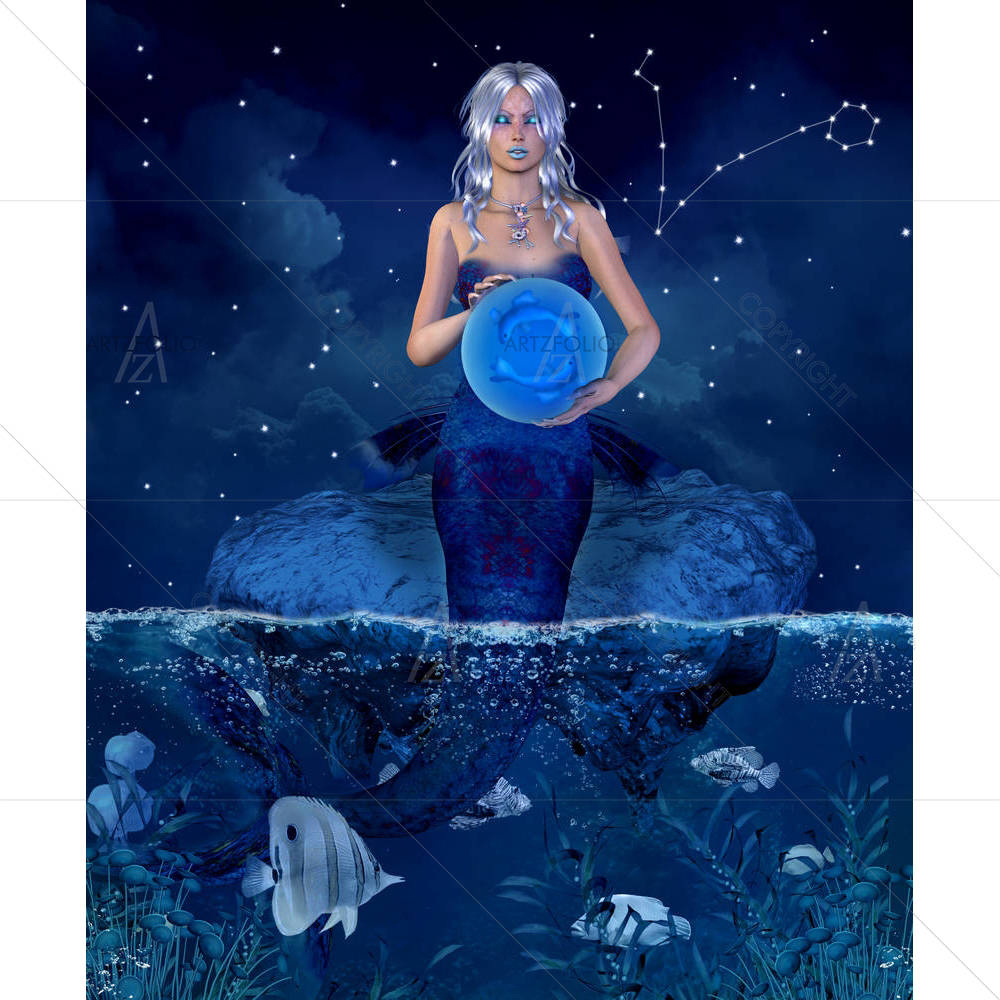 Zodiac Series Pisces D1 — custom-size art design 5003044