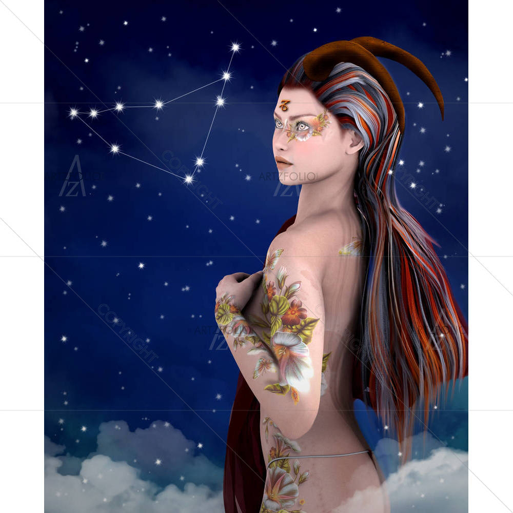 Zodiac Series Capricorn D1 — custom-size art design 5003045
