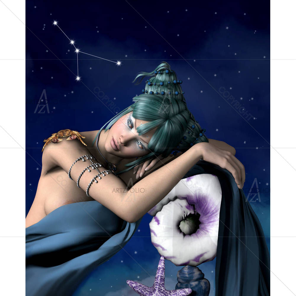 Zodiac Series Cancer — Astrology custom art by ArtzFolio