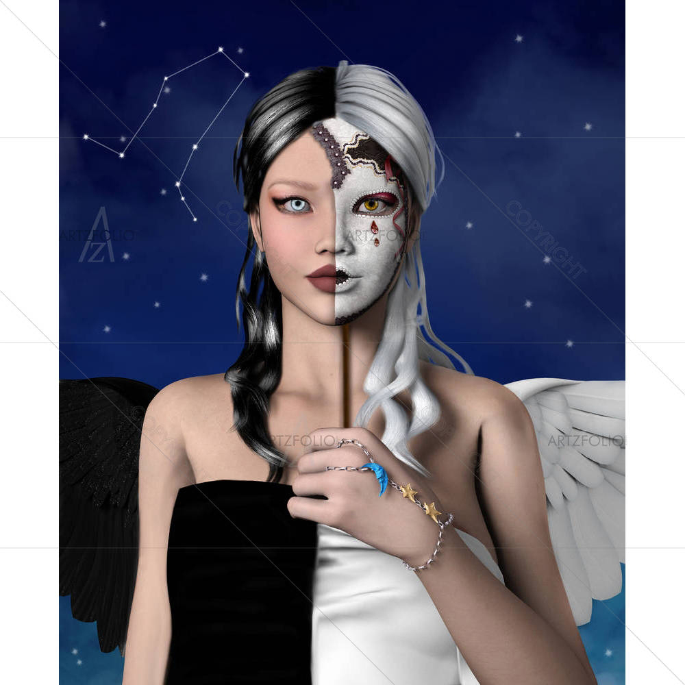 Zodiac Series Gemini D1 — custom-size art design 5003049