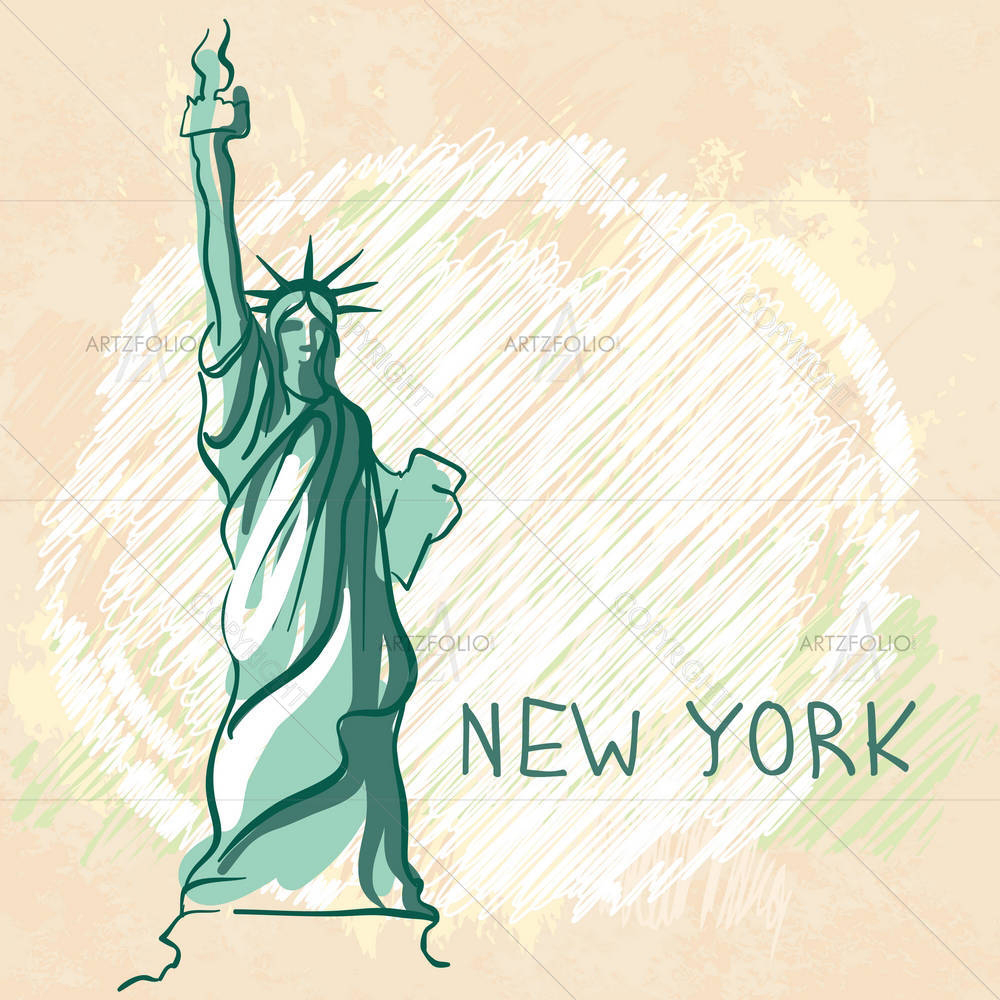 Liberty New York Usa — American custom art by ArtzFolio