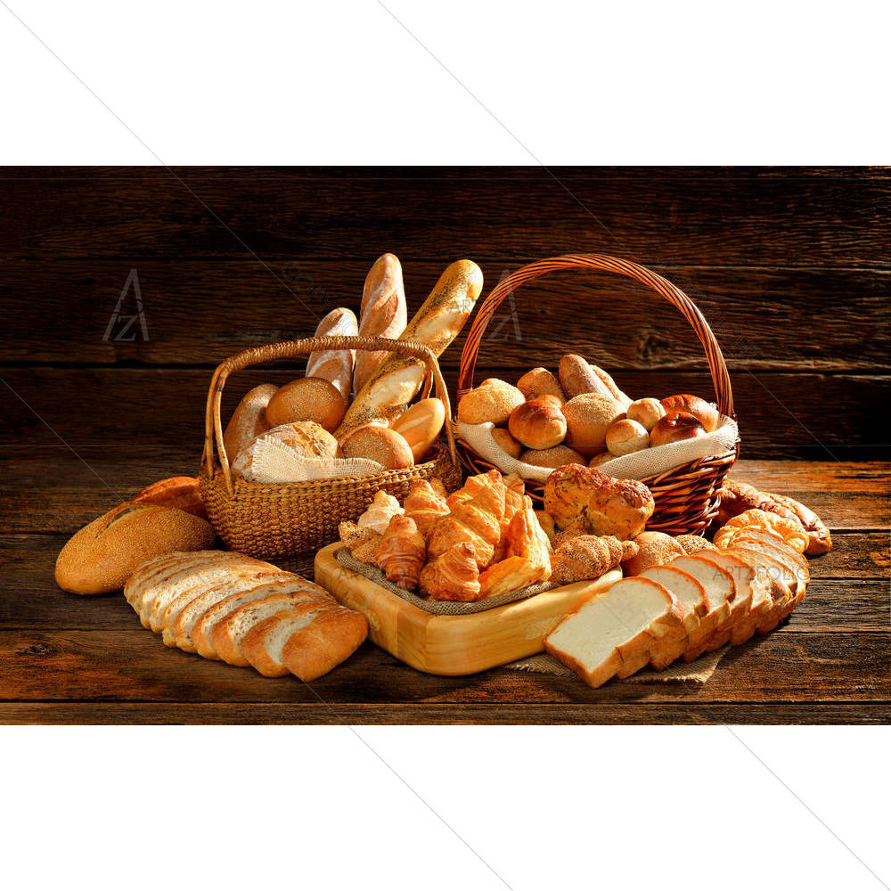 Photo of Bread & Rolls In Basket — custom-size art design 5003077