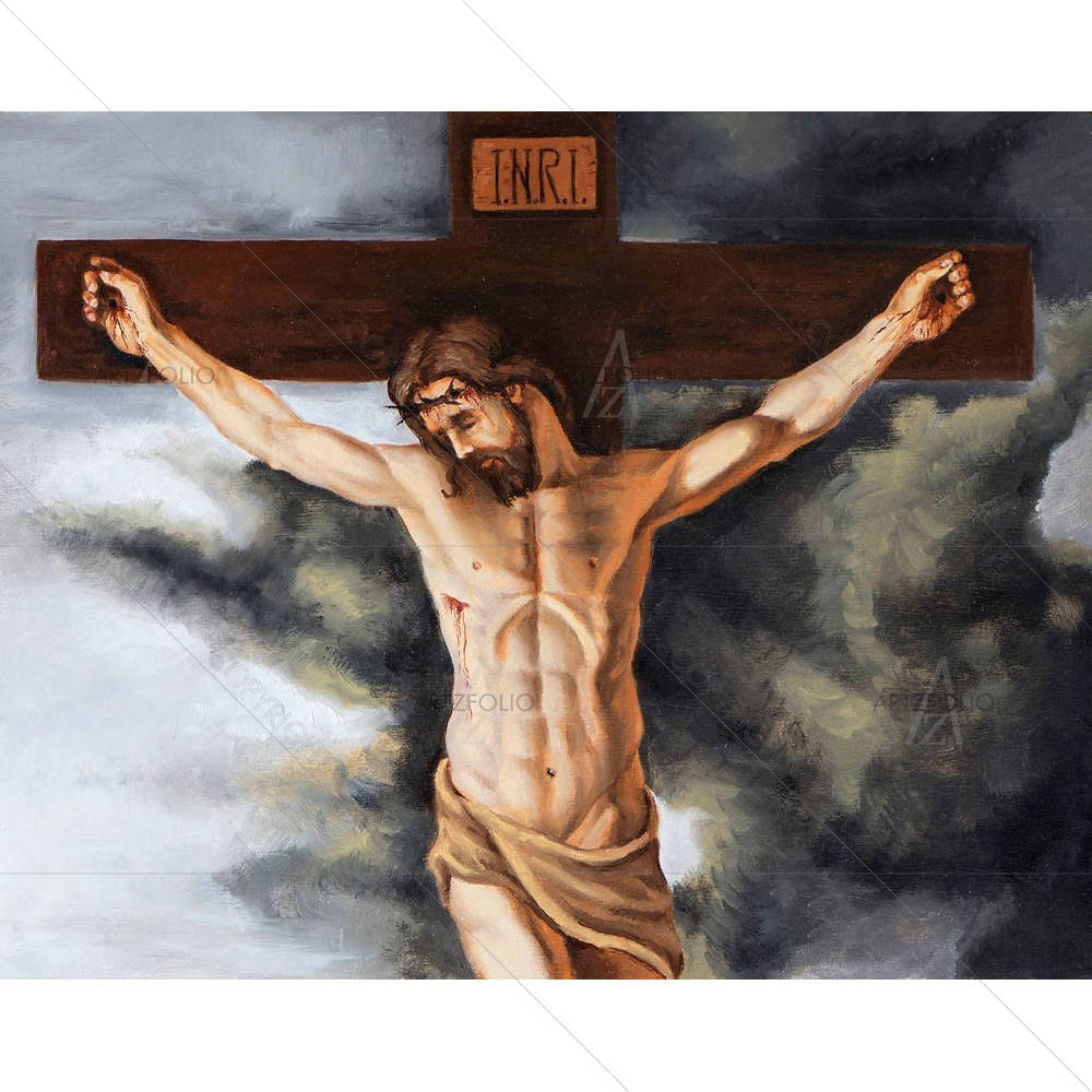 Jesus On The Cross — Devotional custom art by ArtzFolio