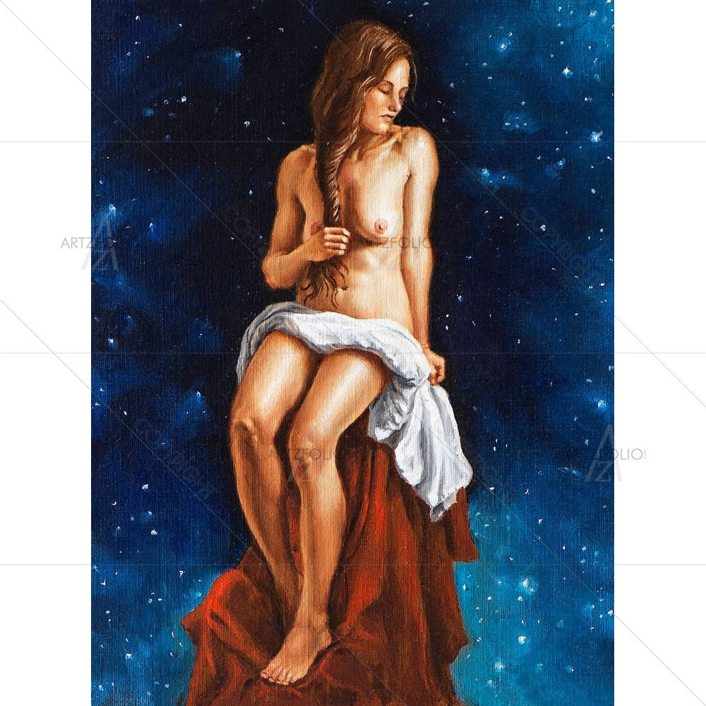 Artwork Of A Young Woman — Hobbies custom art by ArtzFolio